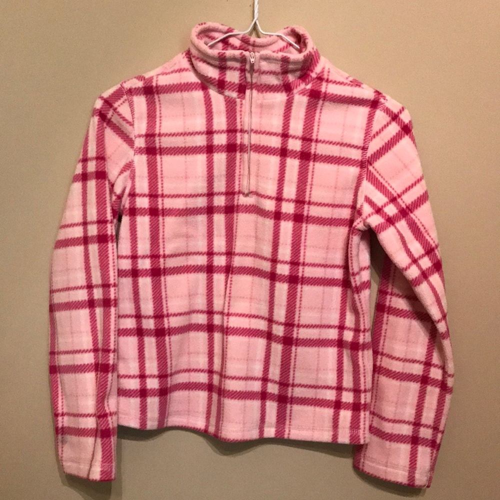 Pink Patterned Warm Fleece Pullover by Athletech